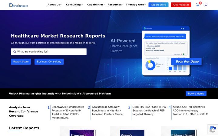 Screenshot of delveinsight.com