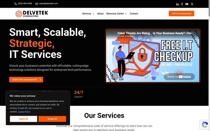 Screenshot of delvetek.com