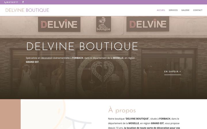 Ekraanipilt saidist delvine-boutique.fr