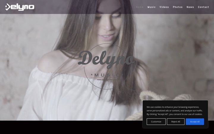 Screenshot of delynomusic.com