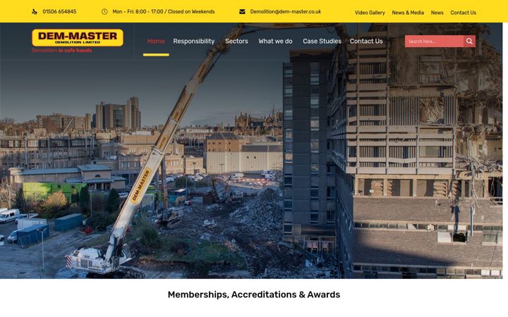 Screenshot of dem-master.co.uk