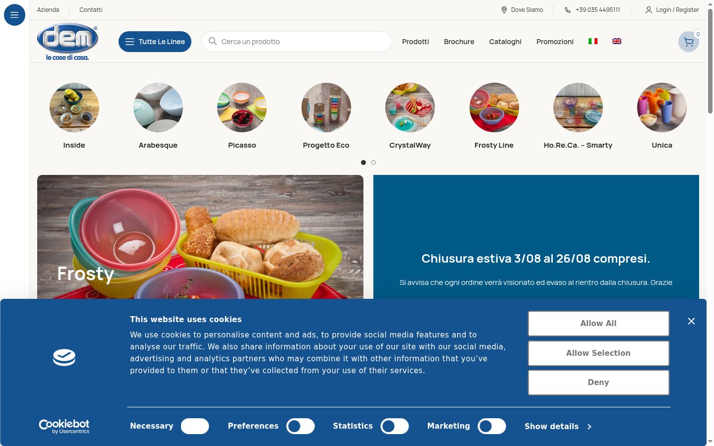 Sutikimo reklamjuostės, rodytos prieš bet kokią sąveiką, ekrano kopija