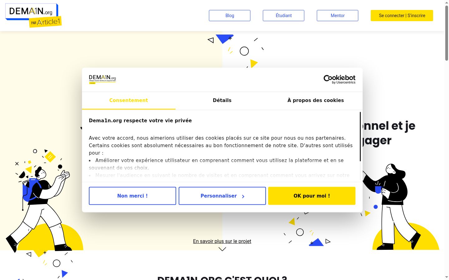 Sutikimo reklamjuostės, rodytos prieš bet kokią sąveiką, ekrano kopija