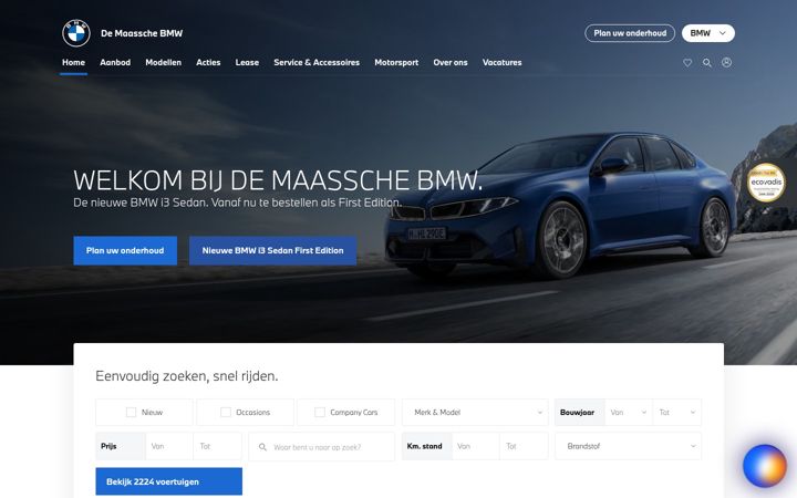 Screenshot of demaasschebmw.nl