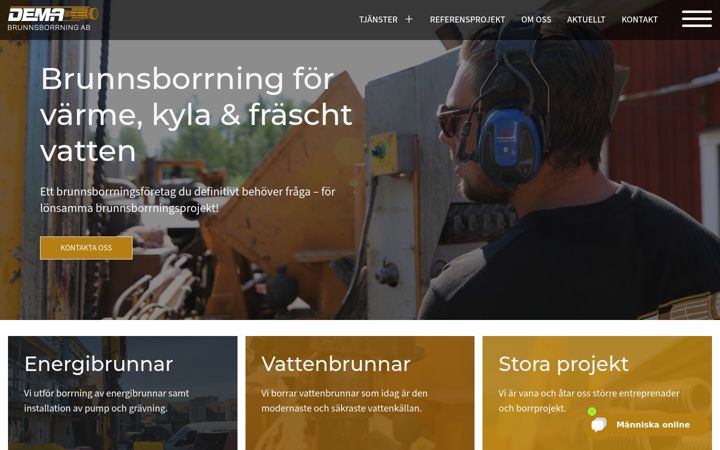 Screenshot of demabrunnsborrning.se