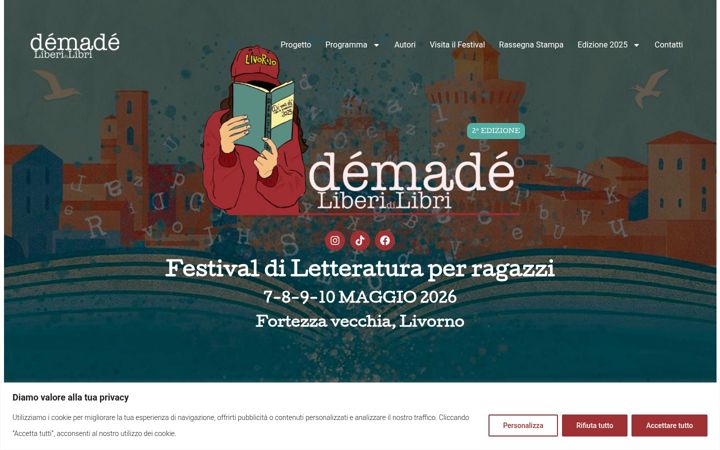 Screenshot von demadefestival.it