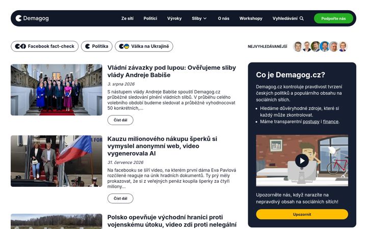 Screenshot stránky demagog.cz