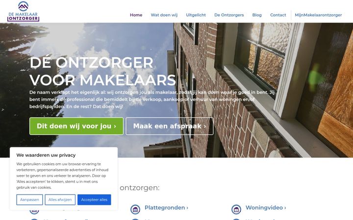 Ekraanipilt saidist demakelaarontzorger.nl