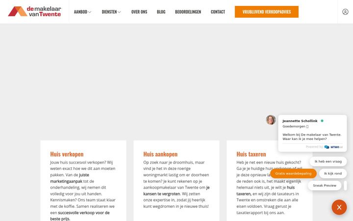 Ekraanipilt saidist demakelaarvantwente.nl