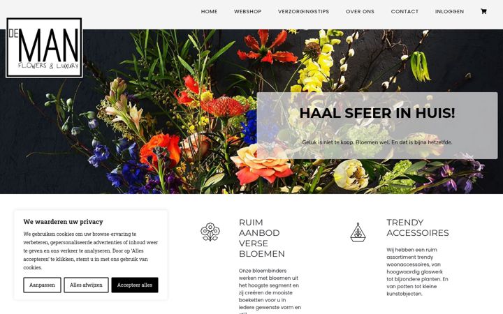 Ekraanipilt saidist deman-bloemen.nl
