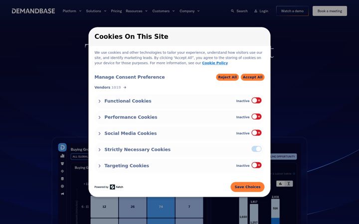Ekrānuzņēmums no demandbase.com