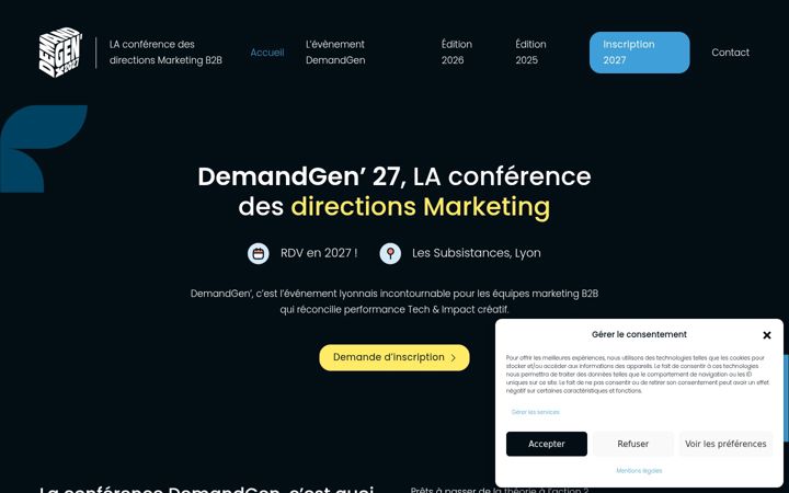 Screenshot of demandgeneration.fr