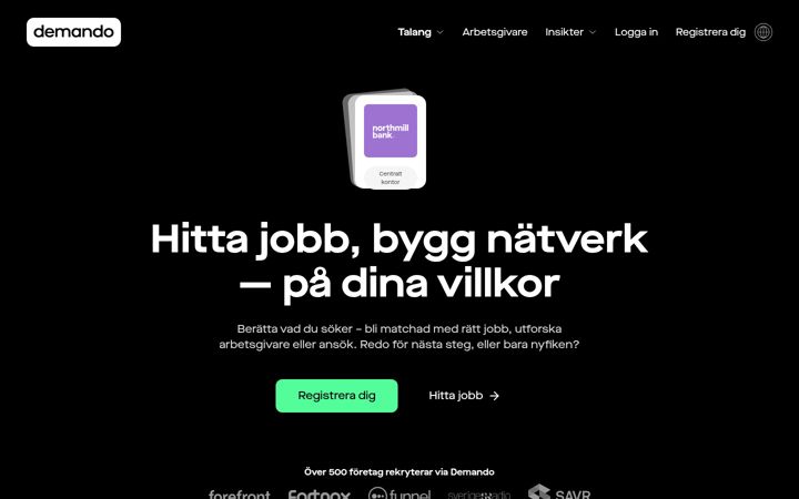 Screenshot of demando.se