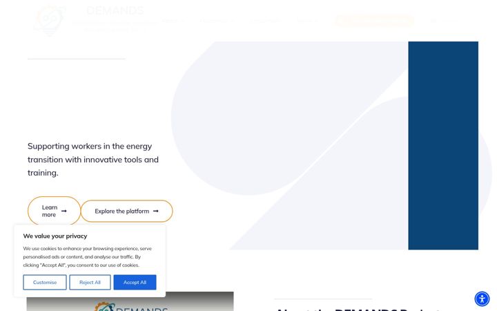 Screenshot of demands-project.eu