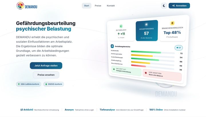 Screenshot of demandu.de