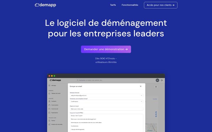 Screenshot of demapp.com