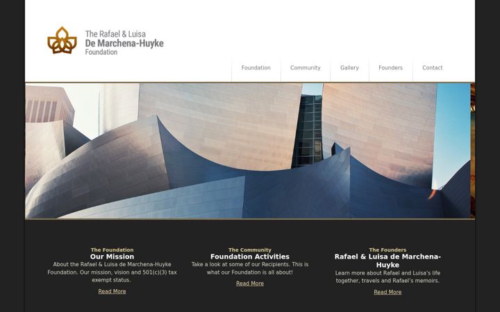 Screenshot stránky demarchenahuykefoundation.org