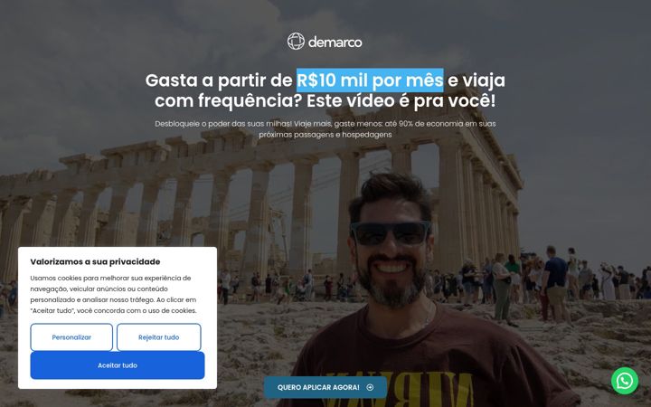 Képernyőkép: demarcoviagens.com.br