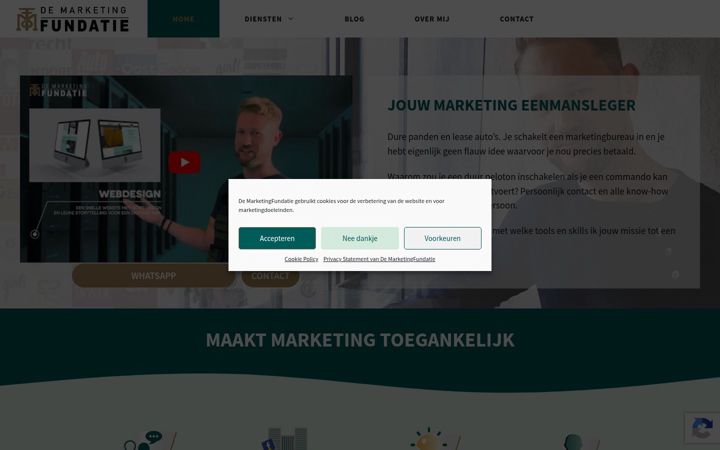 Snímek obrazovky demarketingfundatie.nl