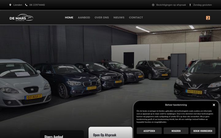 Snímek obrazovky demarsautomotive.nl