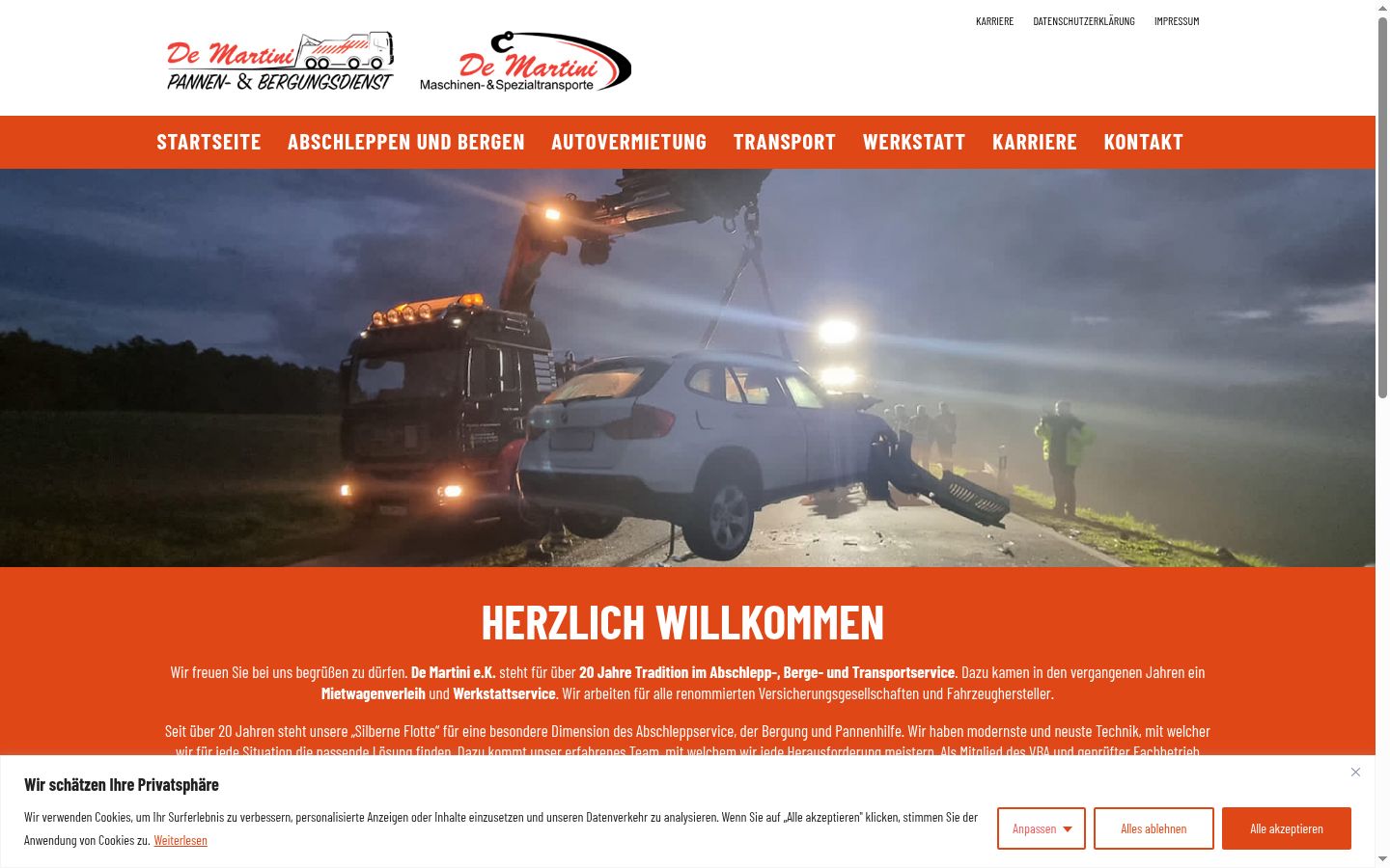 Screenshot of the consent banner shown before any interaction