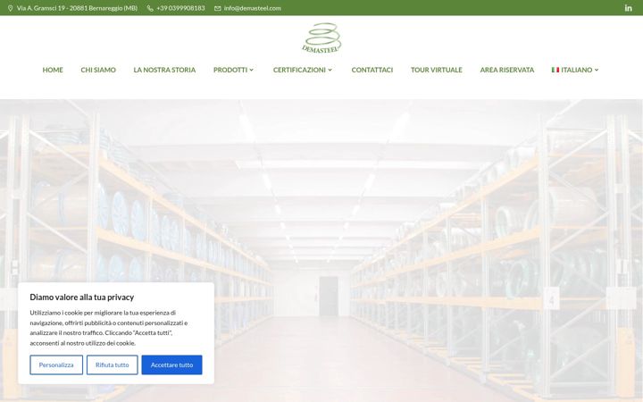 Screenshot of demasteel.com