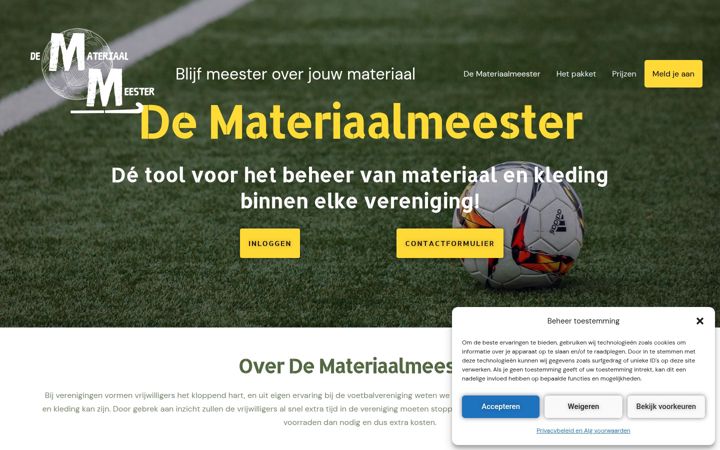 Screenshot of demateriaalmeester.nl