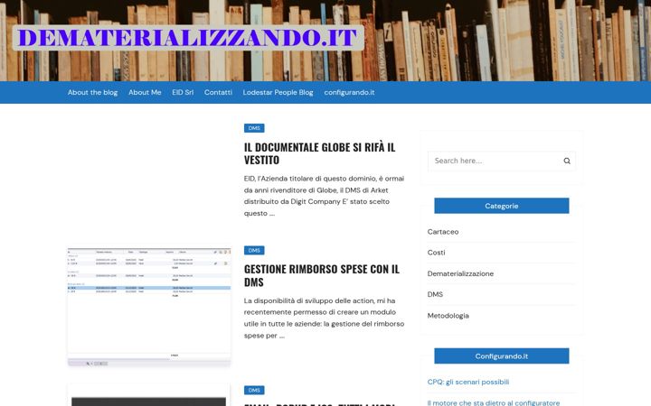 Screenshot of dematerializzando.it