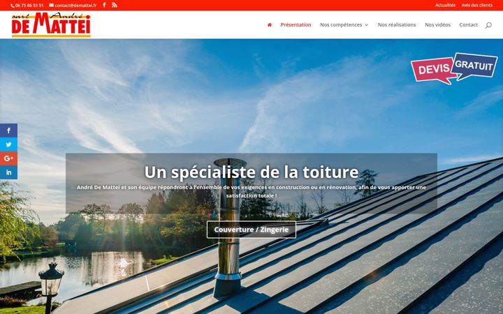 Skjermbilde av demattei-toiture.fr