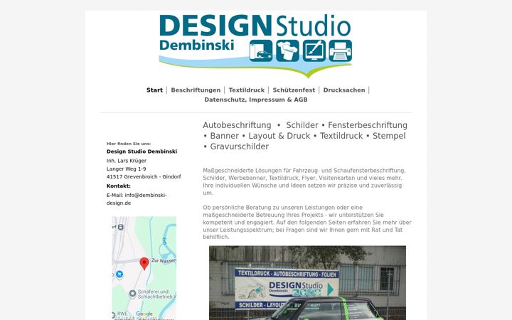Screenshot of dembinski-design.de