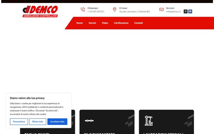 Snímek obrazovky demco.it