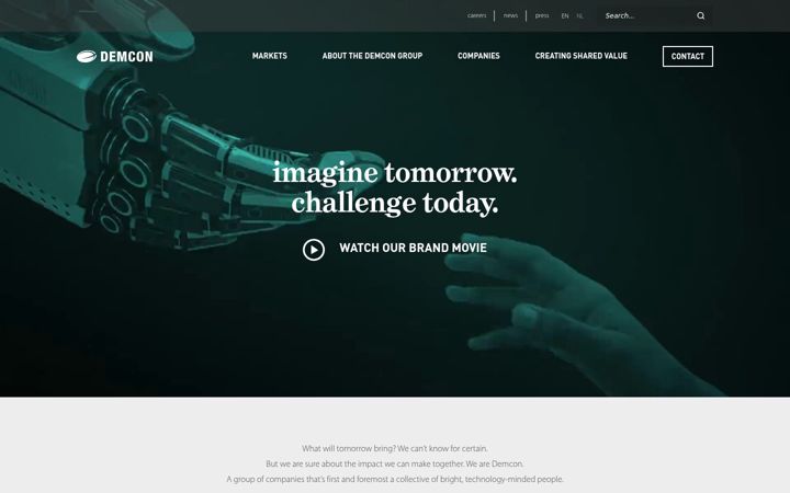 Screenshot of demcon.nl