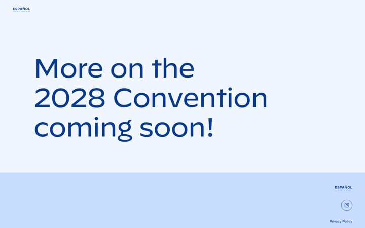 Screenshot of demconvention.com