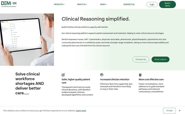Screenshot of demdx.com