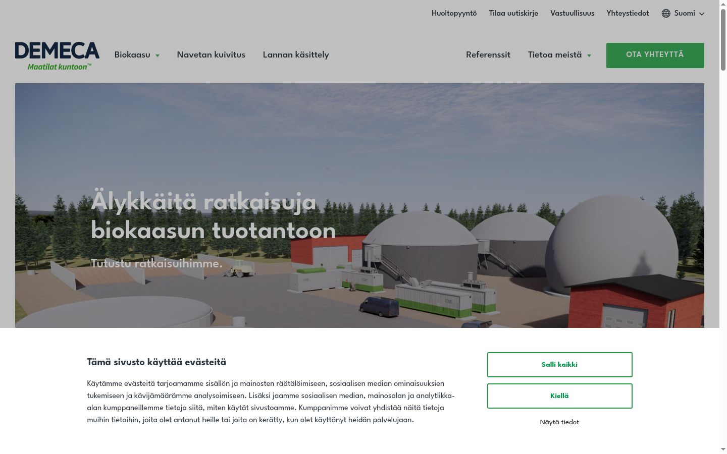Ekraanipilt nõusolekubännerist, mida näidati enne mis tahes suhtlust