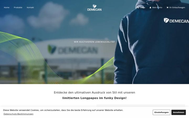 Screenshot of demecan-merchandise.de