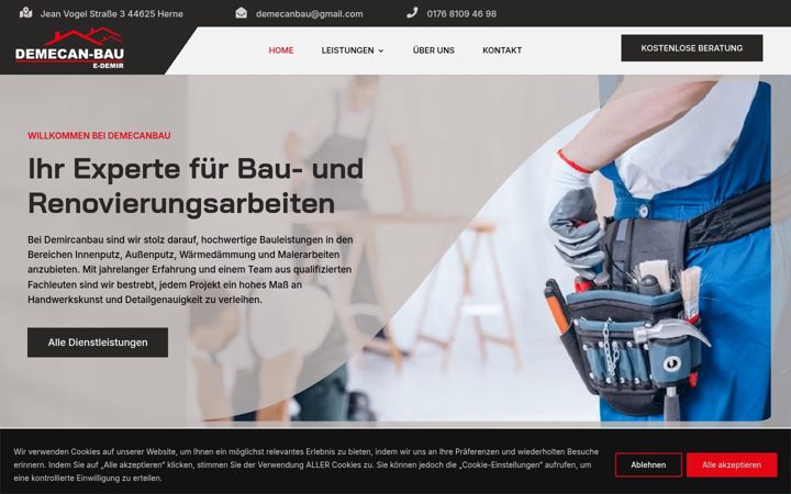 Screenshot of demecanbau.de