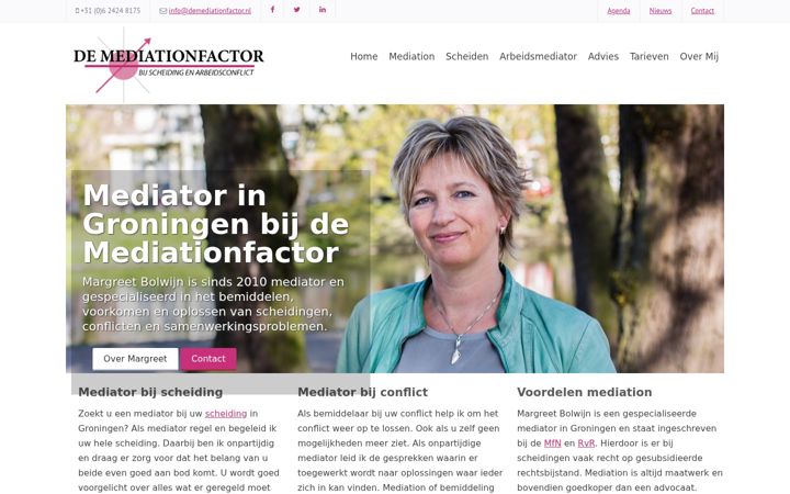Екранна снимка на demediationfactor.nl