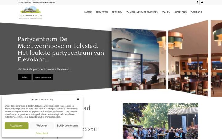 Screenshot of demeeuwenhoeve.nl