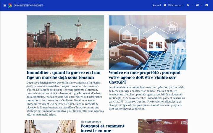 Screenshot of demembrement-immobilier.fr