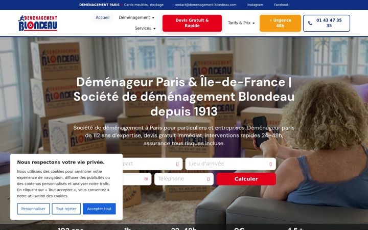 Screenshot of demenagement-blondeau.com