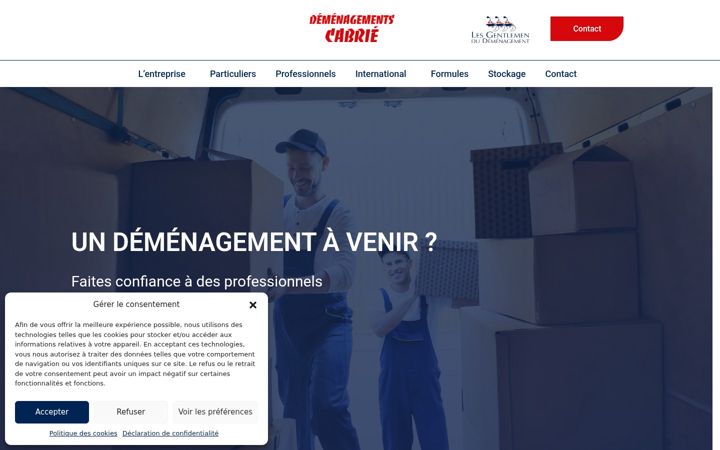 Skjermbilde av demenagement-cabrie.fr