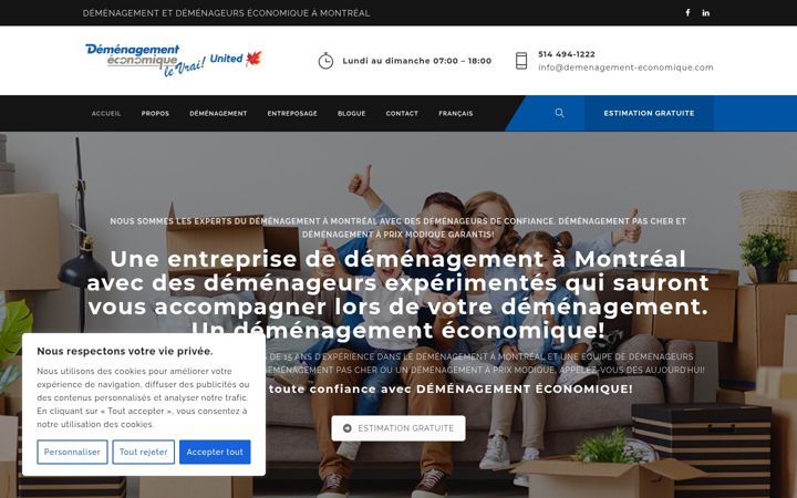 Screenshot of demenagement-economique.com