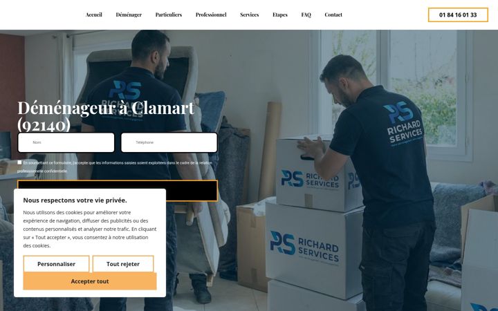 Screenshot of demenagementclamart.fr
