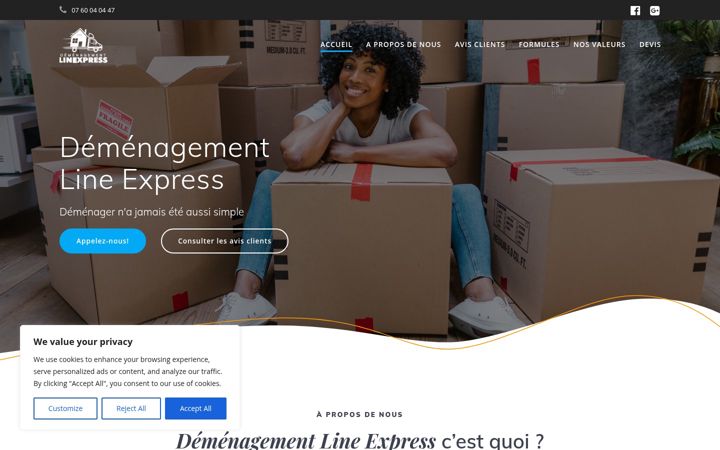 Screenshot of demenagementlineexpress.fr