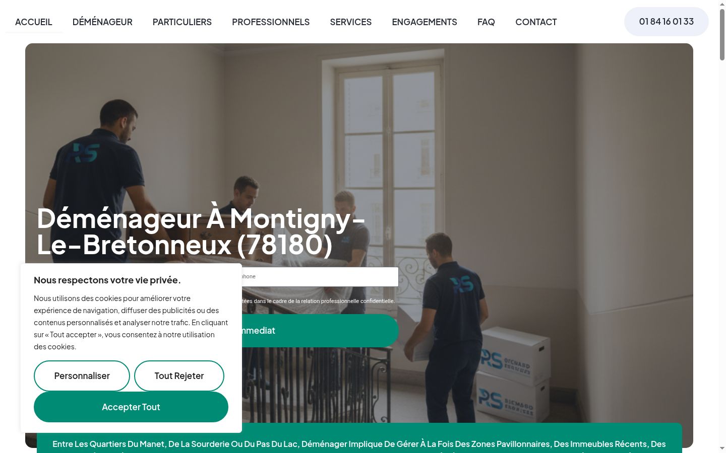 Captura de ecrã do banner de consentimento apresentado antes de qualquer interação