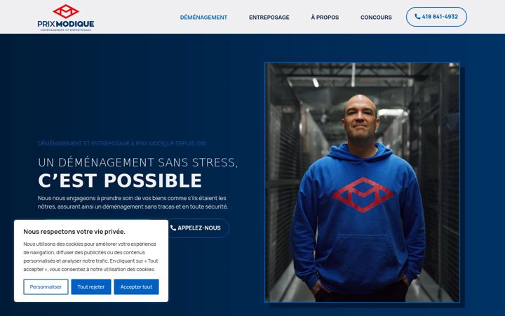 Screenshot of demenagementprixmodique.com