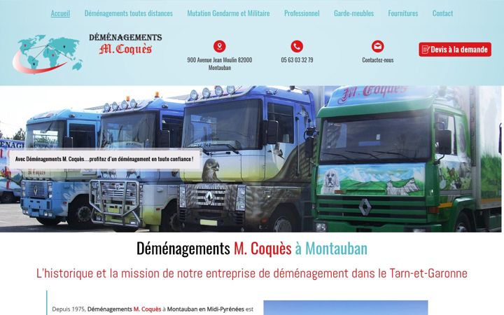 Ekraanipilt saidist demenagements-coques.fr