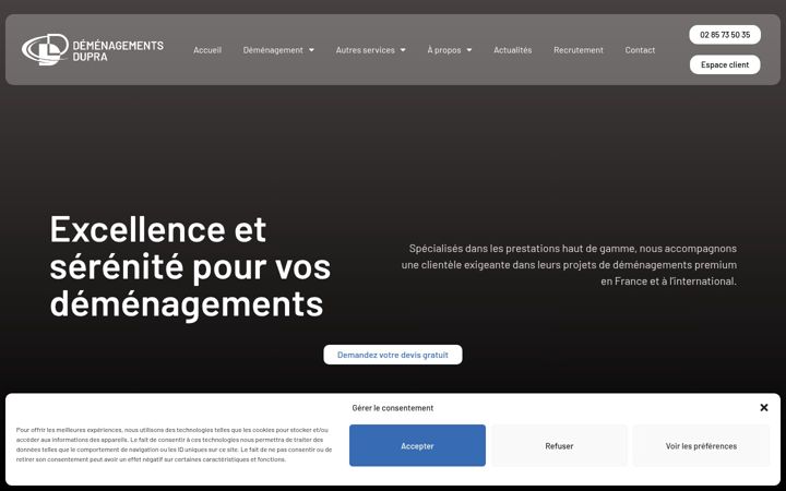 Screenshot of demenagements-dupra.com