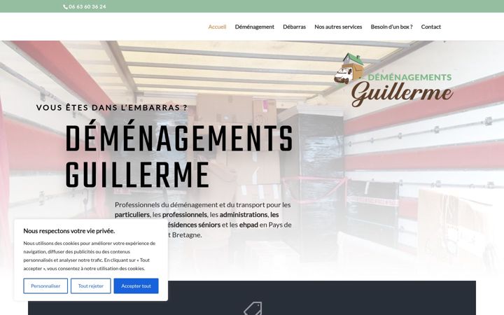 Ekraanipilt saidist demenagements-guillerme.fr